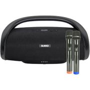 Binko Q-66X2 bærbar Bluetooth-høyttaler med to trådløse håndmikrofoner
