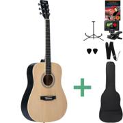Naturfarget Sant Guitars AC-84 SNA med tilbehør i pakkeløsningen
