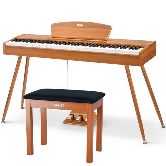 Donner DDP-80 digitalpiano i trefinish med pianokrakk