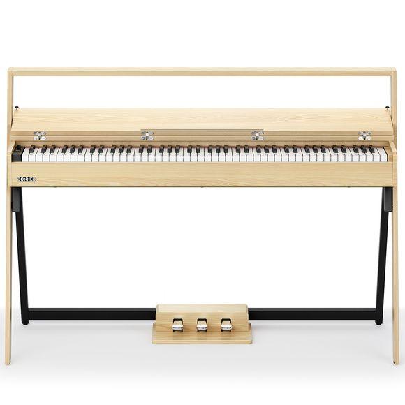 Donner Oura R300 digitalpiano med lyst tre og svart metall